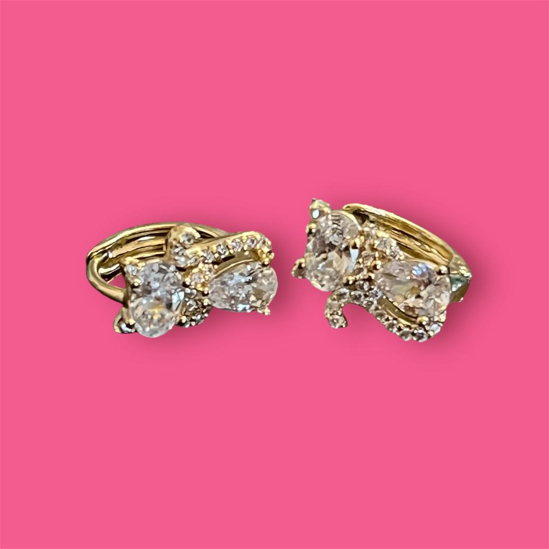14K Gold Plated Cat Hoops