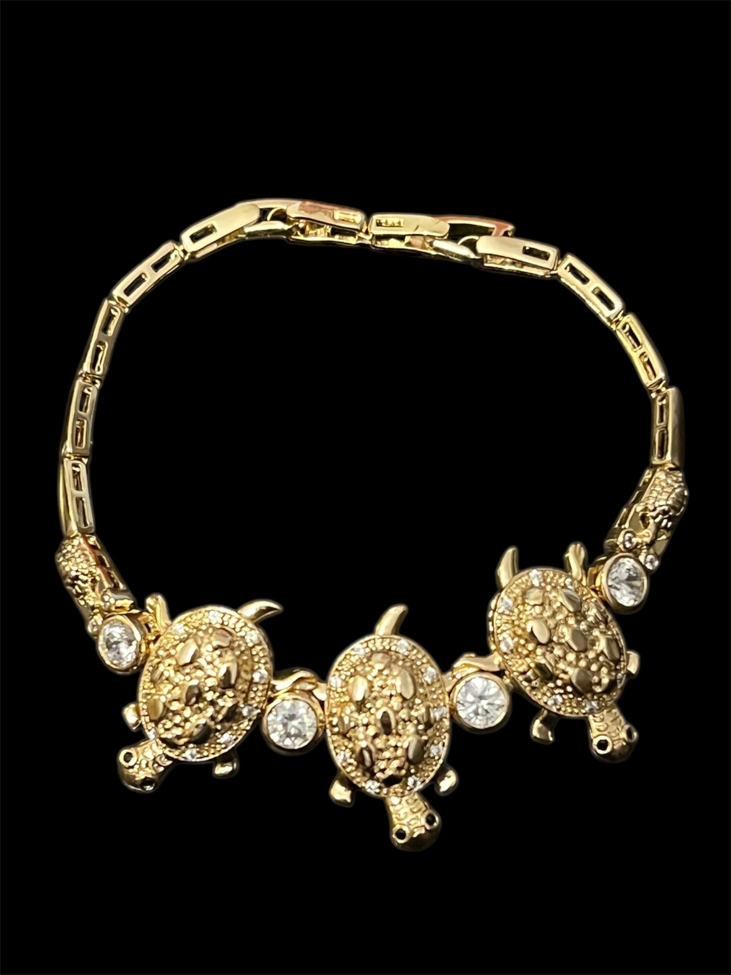 14 Gold Plated Turtle Virgen Bracelet