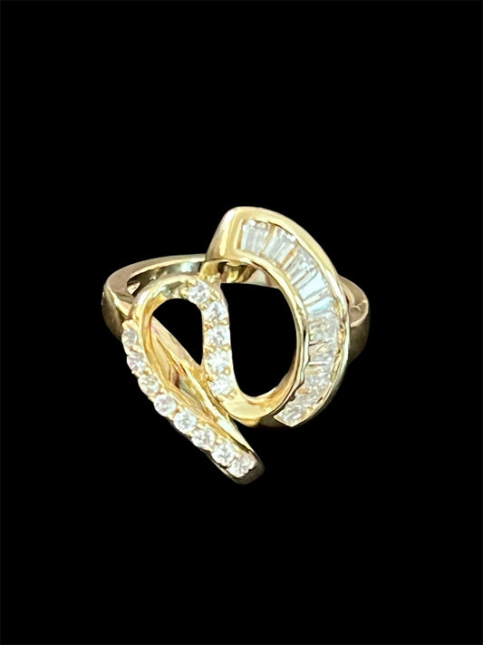 14K Gold Plated Baguette Design Ring