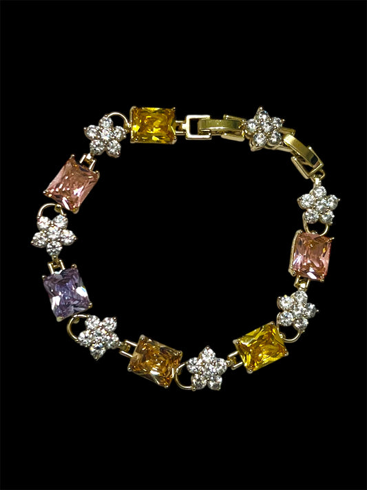 14K Gold Plated Elegant Multicolor Bracelet