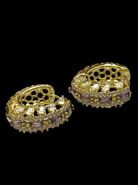 14K Gold Plated Chunky Hoops