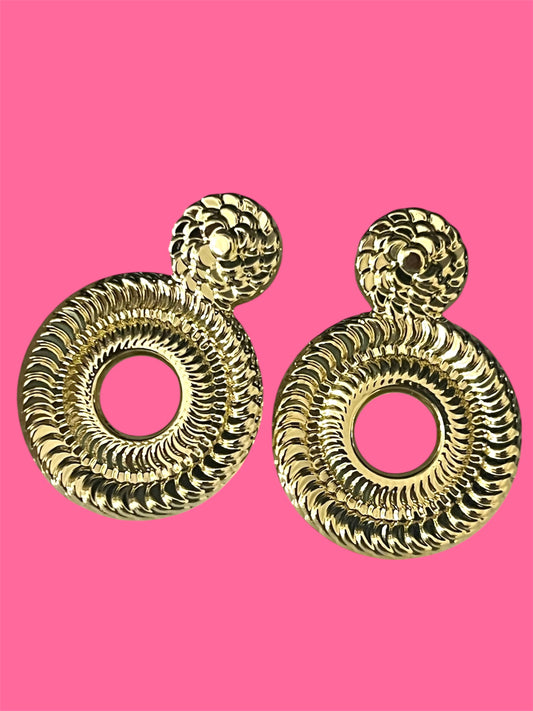 14K Gold Plated Statement Studs