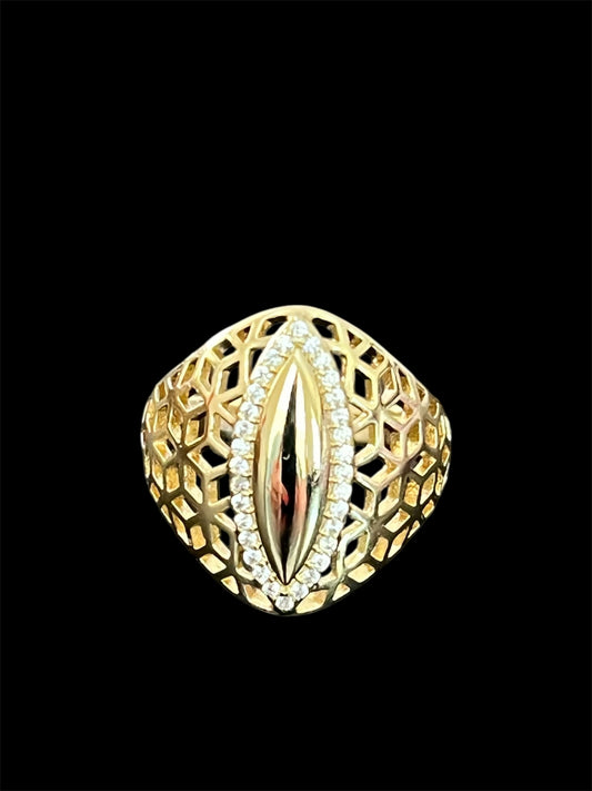 14K Gold Plated Statement Ring