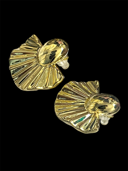 14K Gold Plated Vintage Style Statement Studs