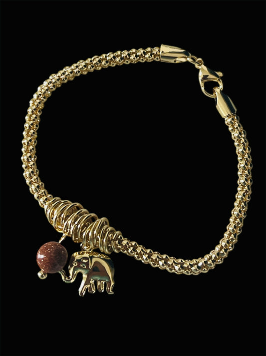 Elephant Natural Stone Bracelet