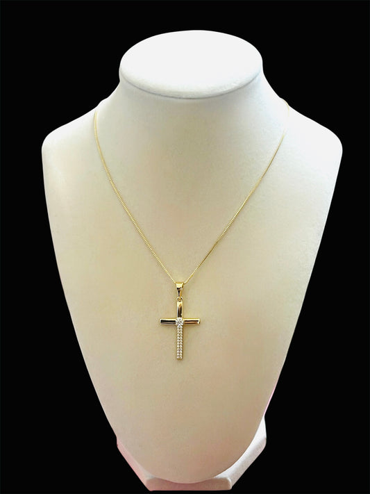 14K Gold Plated Cross Necklace