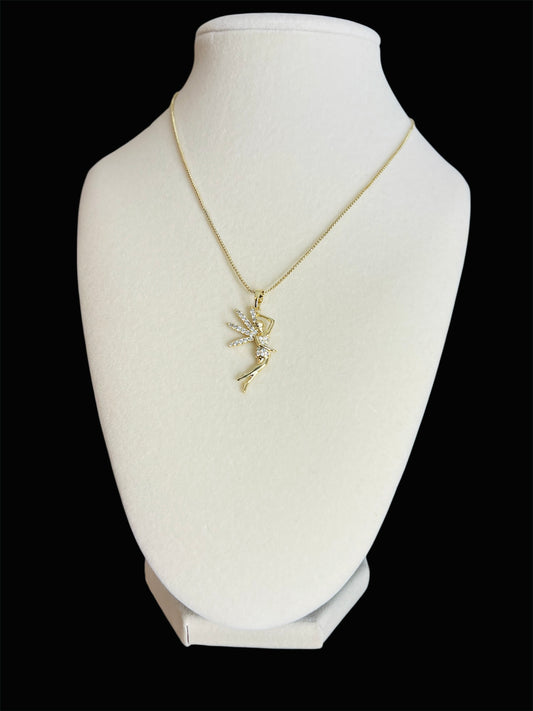 14K Gold Plated Tinker Bell Necklace