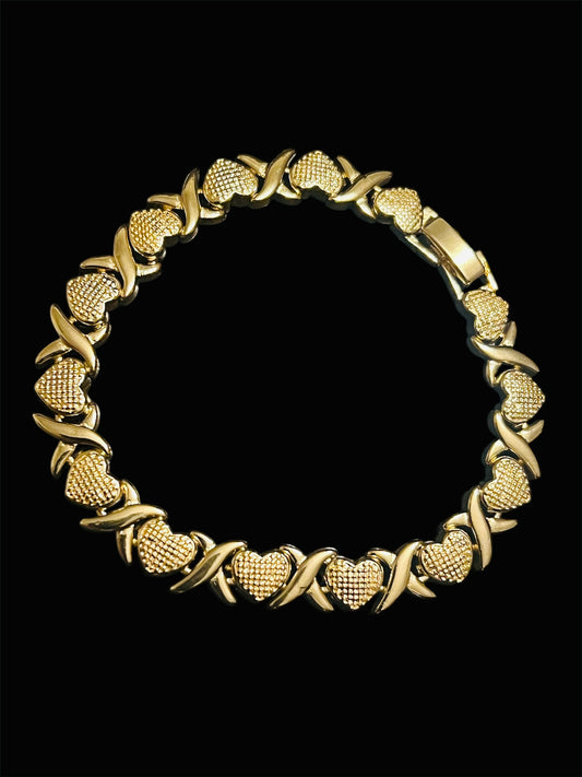 14K Gold Plated XOXO Bracelet