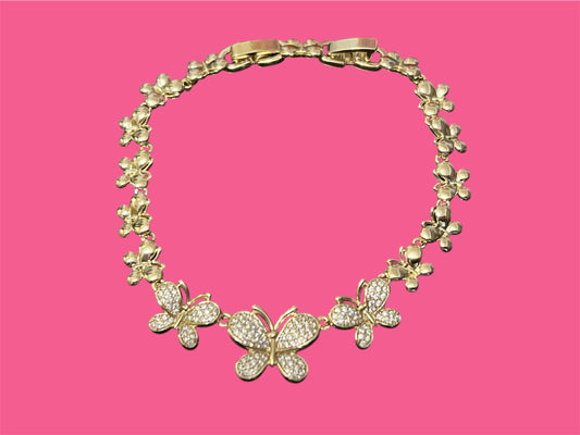 14K Gold Plated Butterfly Bracelet