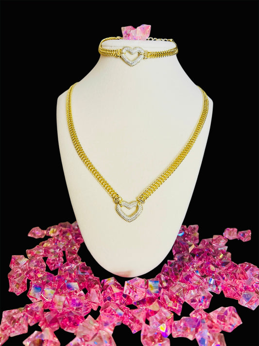 14K Gold Plated Heart Set