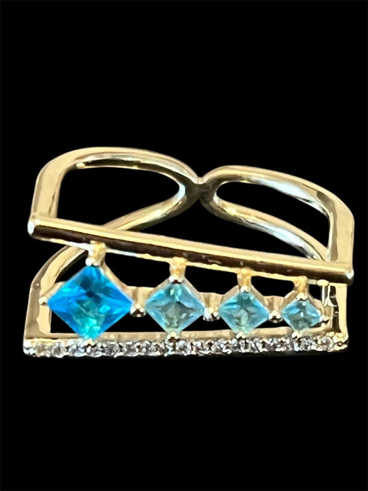 14K Gold Plated Turquoise Ring