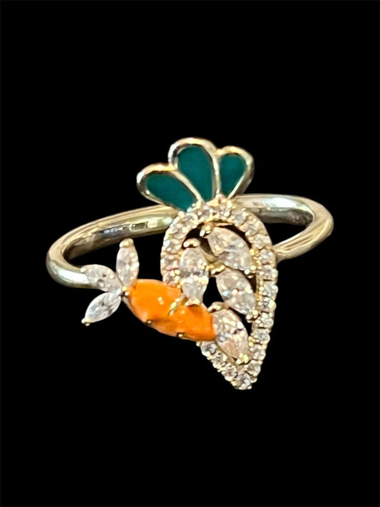 14K Gold Plated Carrot Ring