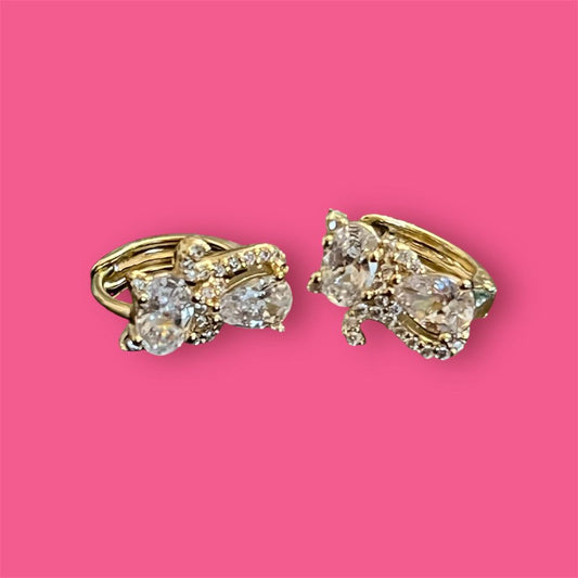 14K Gold Plated Cat Hoops