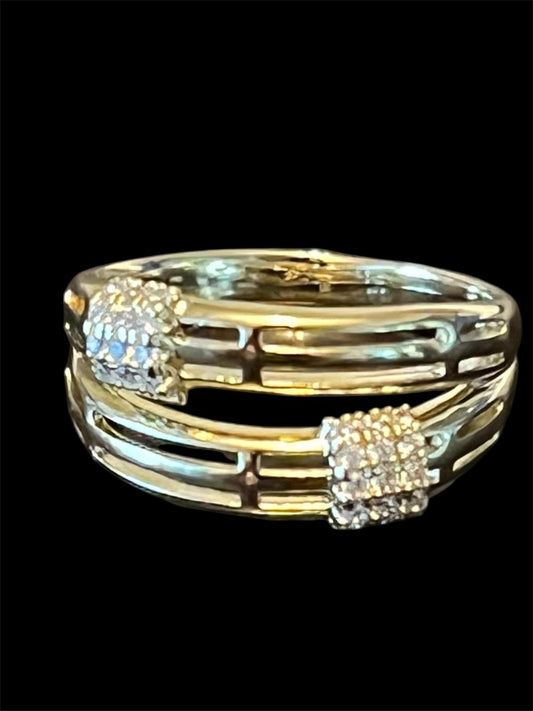 14K Gold Plated Double Design Ring
