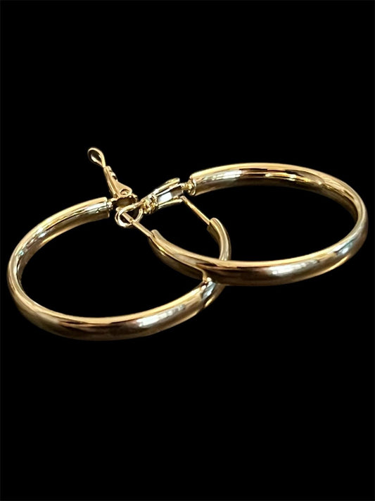 14K Gold Plated Gold Hoops