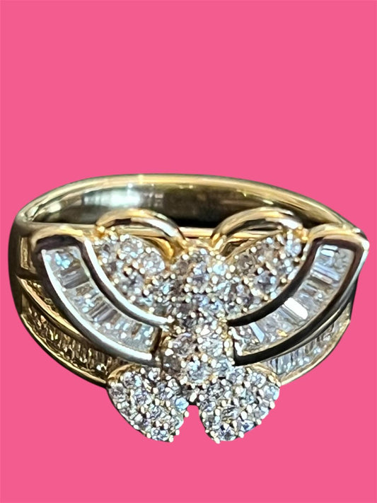 14K Gold Plated Butterfly Ring